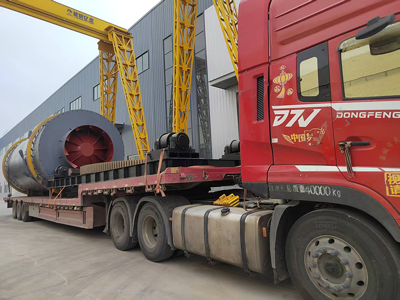 发往广西贺州市3.29米三筒烘干机